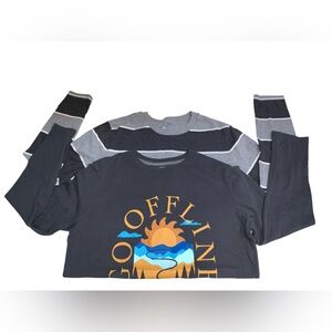 Boy's - 2 Old Navy Long Sleeve Shirts Size 14-16 Slim Fit